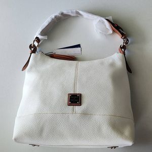 NWT Dooney & Bourke Pebble Leather Sophie Hobo in White